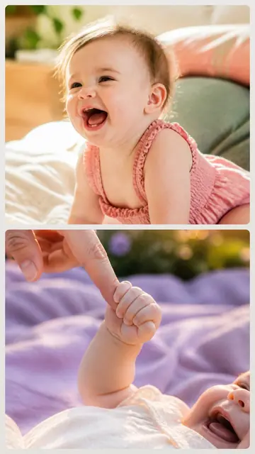 2 photo baby collage with a 1 by 2 grid, sized for a story