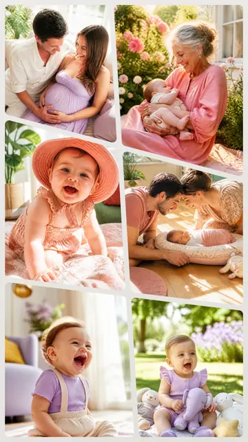 6 photo baby collage, sized for a story