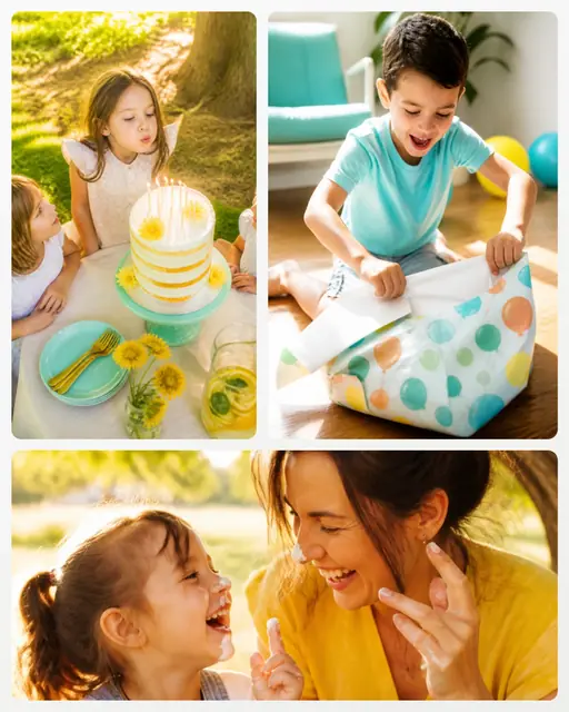 3 photo birthday collage