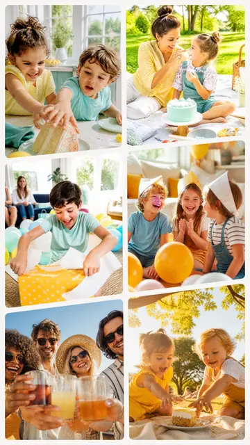 6 photo birthday collage, sized for a story