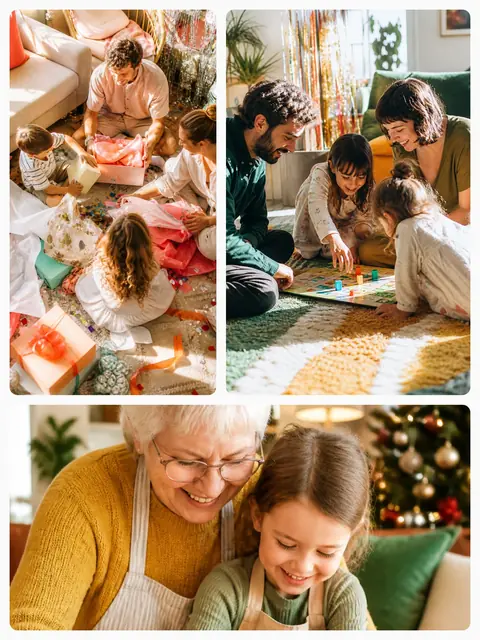 3 photo Christmas collage, sized for a print
