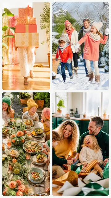 4 photo Christmas collage, sized for a story