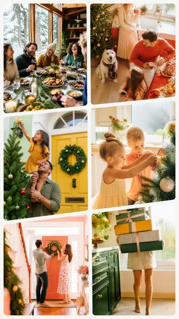 6 photo Christmas collage, sized for a story