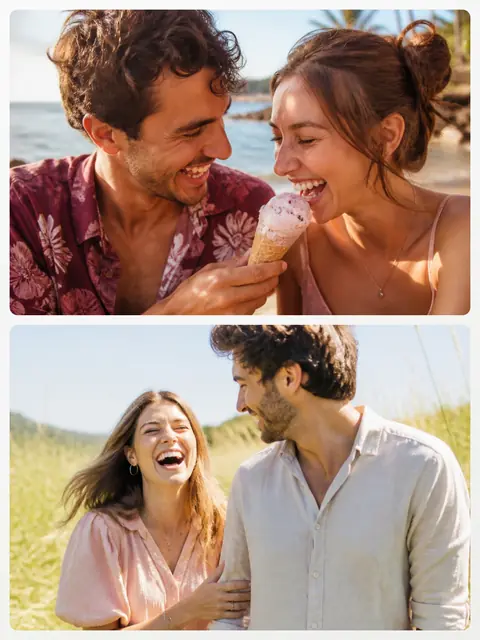 2 photo couple collage with a 1 by 2 grid, sized for a print