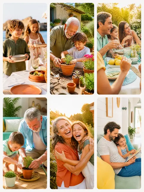 6 photo family collage, sized for a print