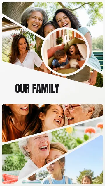 6 photo family collage, sized for a story