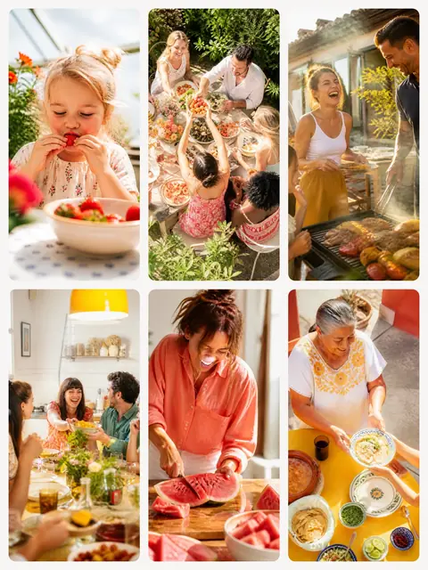 6 photo food collage, sized for a print