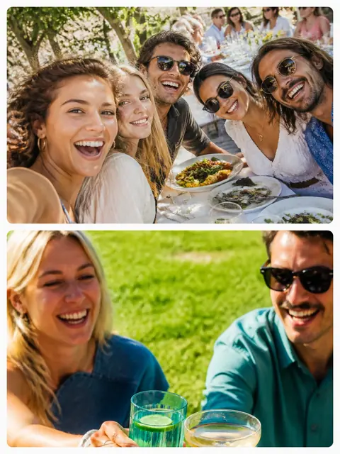 2 photo friends collage with a 1 by 2 grid, sized for a print