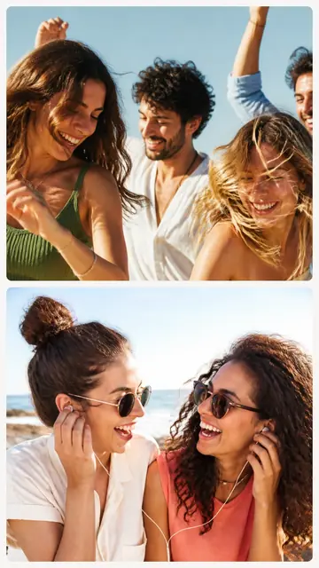 2 photo friends collage with a 1 by 2 grid, sized for a story
