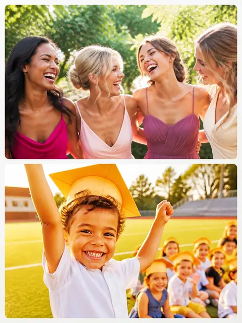 2 photo graduation collage with a 1 by 2 grid, sized for a print