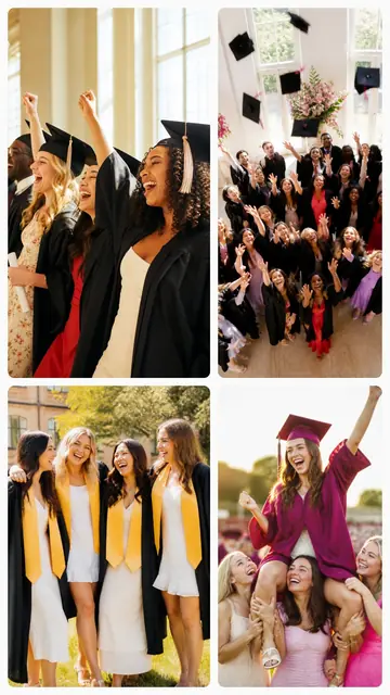 4 photo graduation collage, sized for a story