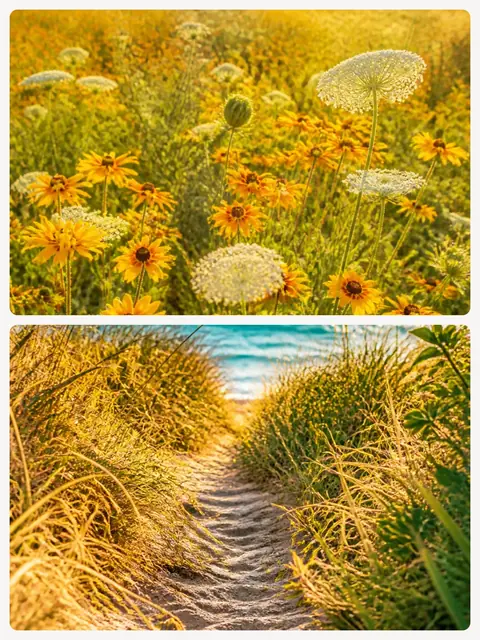 2 photo nature collage with a 1 by 2 grid, sized for a print