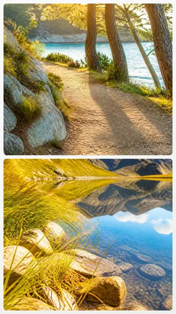 2 photo nature collage with a 1 by 2 grid, sized for a story