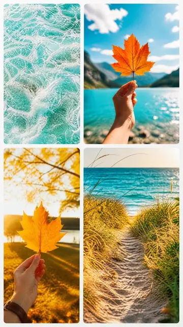 4 photo nature collage, sized for a story