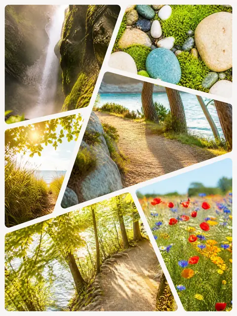 6 photo nature collage, sized for a print