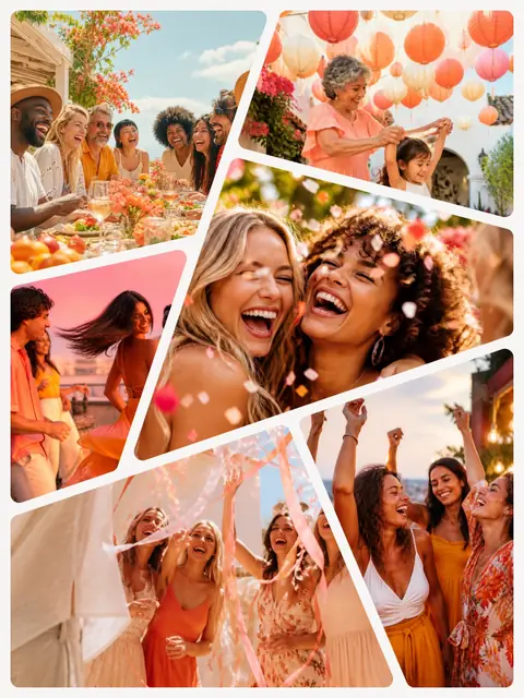 6 photo party collage, sized for a print