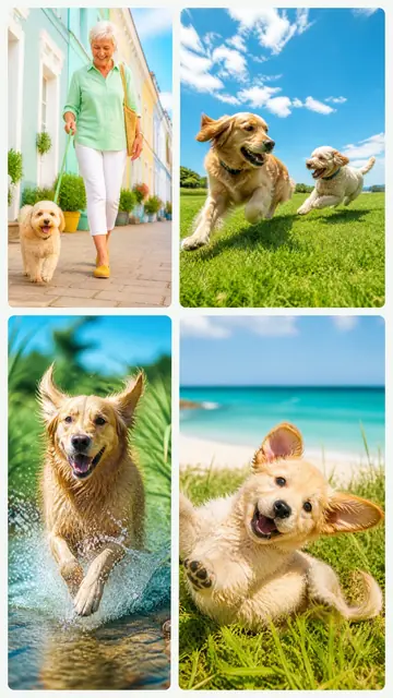4 photo pet collage, sized for a story