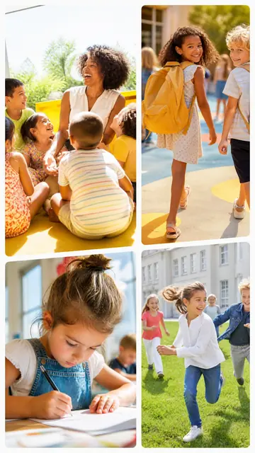 4 photo school collage, sized for a story