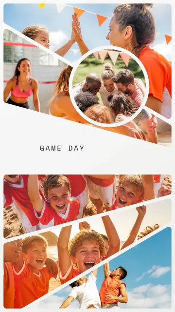 6 photo sports collage, sized for a story