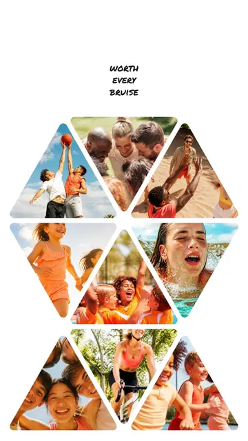 9 photo sports collage, on plain white, sized for a story