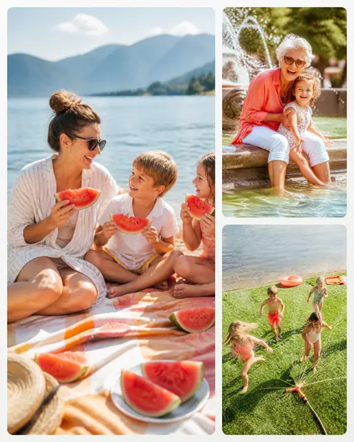 3 photo summer collage