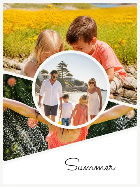 3 photo summer collage, sized for a print