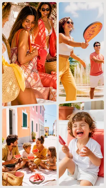 4 photo summer collage, sized for a story