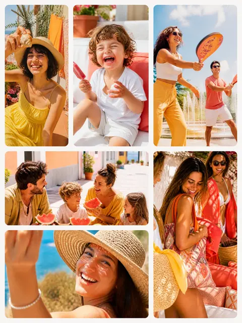 6 photo summer collage, sized for a print