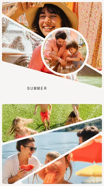 6 photo summer collage, sized for a story