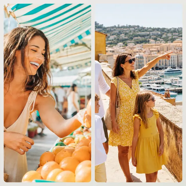 2 photo travel collage with a 2 by 1 grid