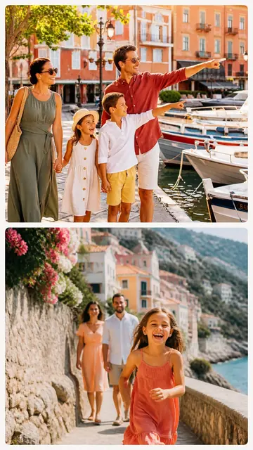 2 photo travel collage with a 1 by 2 grid, sized for a story