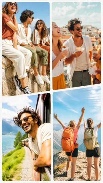 4 photo travel collage, sized for a story