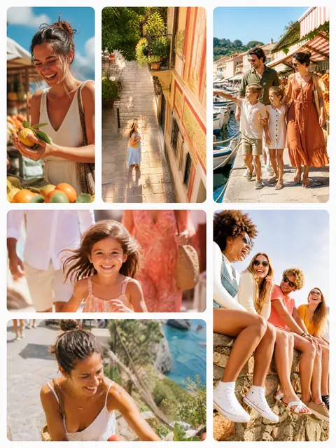 6 photo travel collage, sized for a print