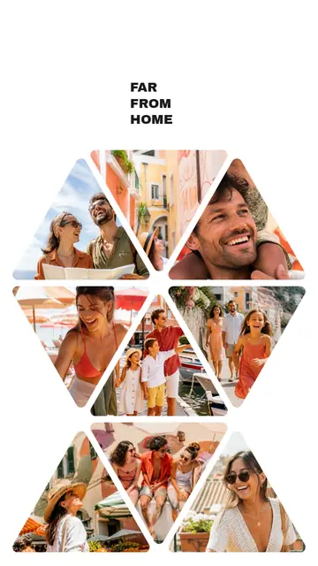9 photo travel collage, on plain white, sized for a story