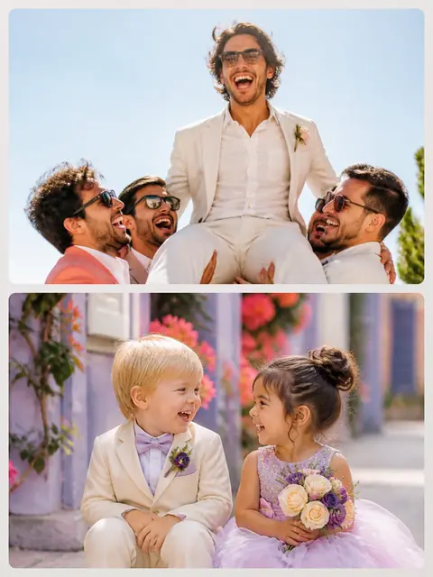 2 photo wedding collage with a 1 by 2 grid, sized for a print