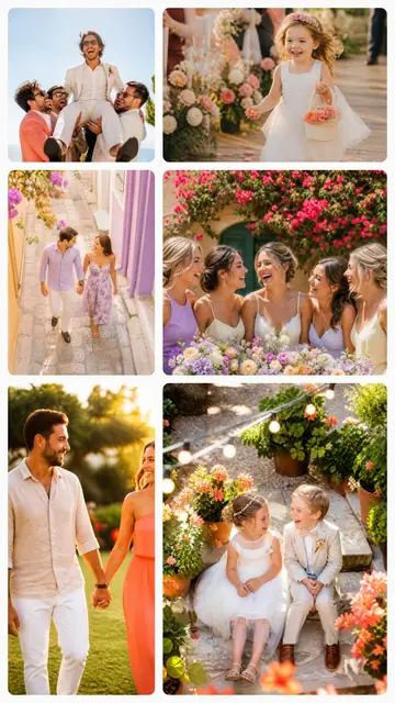 6 photo wedding collage, sized for a story